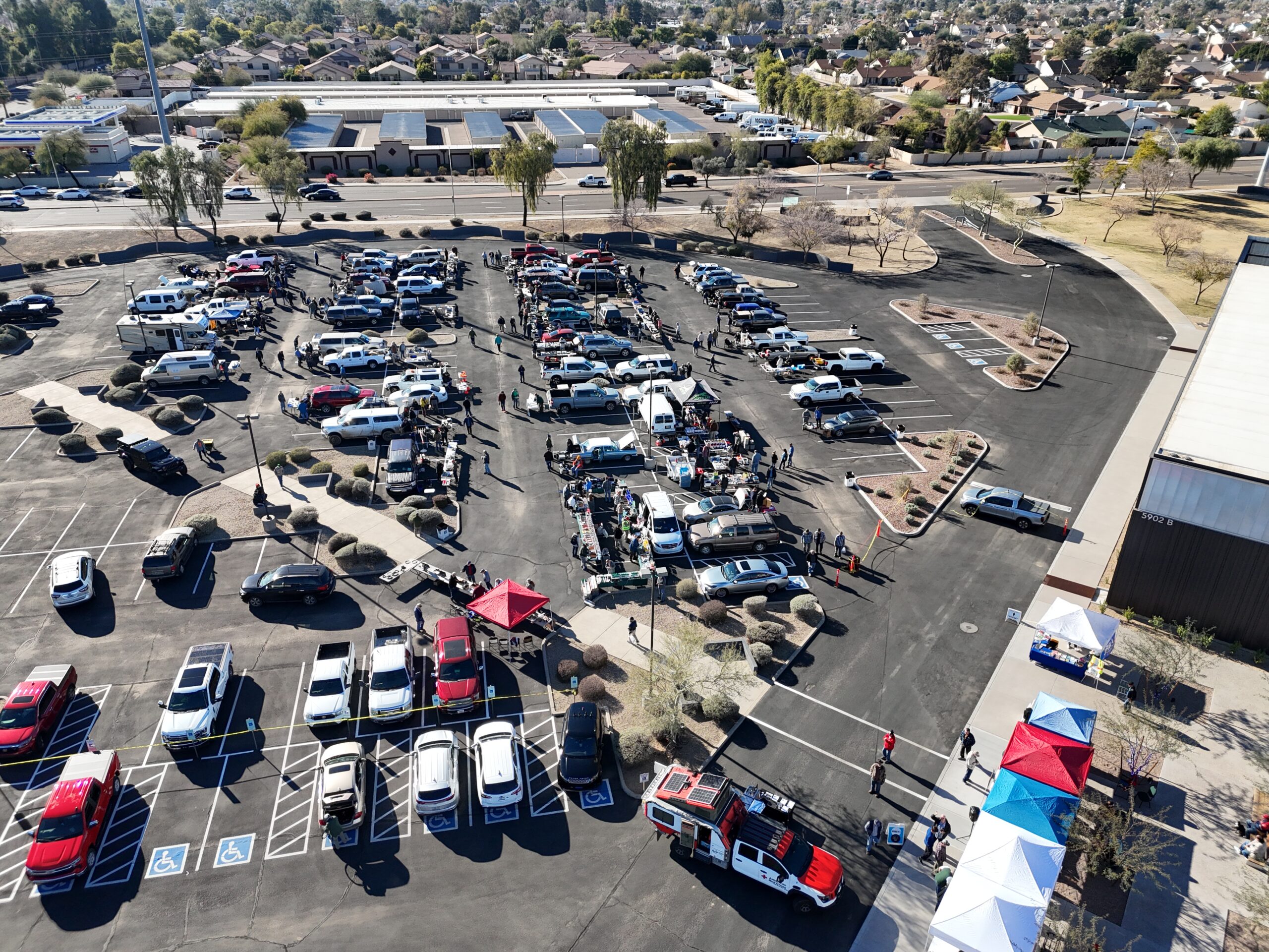 Aerial view of the hamfest